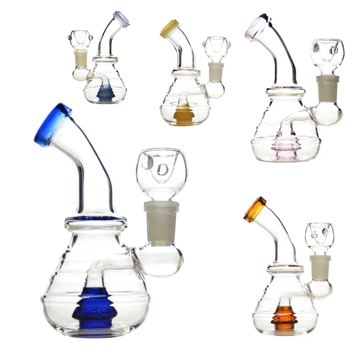 5" Water Pipe Layered Design with 14mm Male Bowl