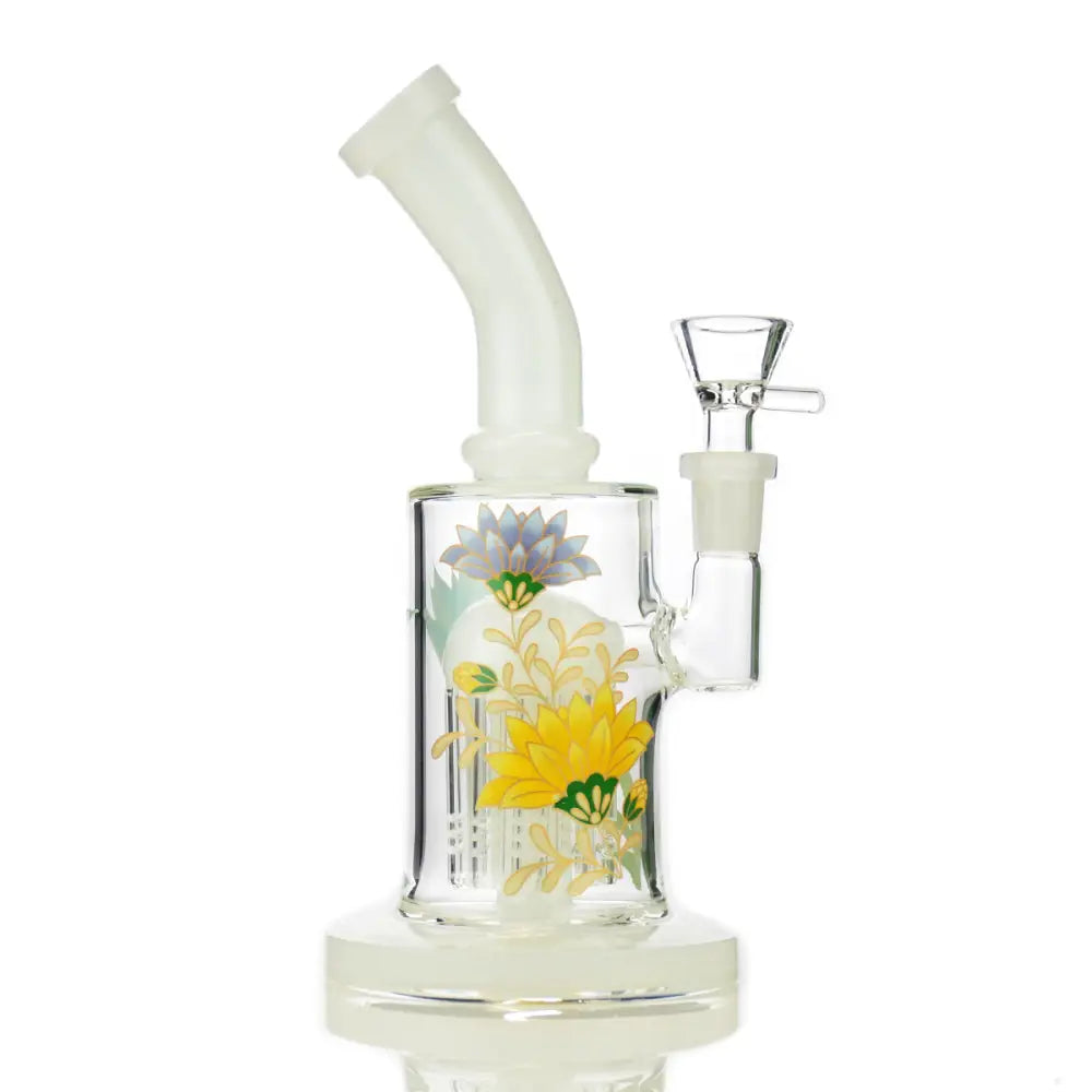 Tree Chamber Bong with 14mm Male Bowl and Flower Art