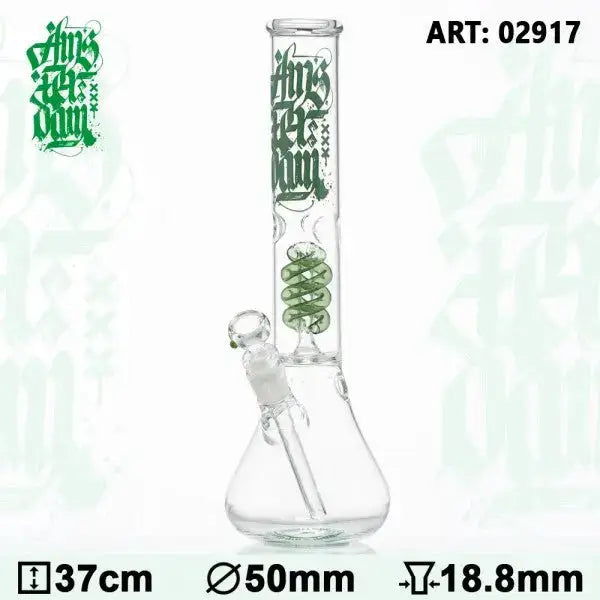 Amsterdam Glass Water Pipe with Coil Percolator and Ice Catcher