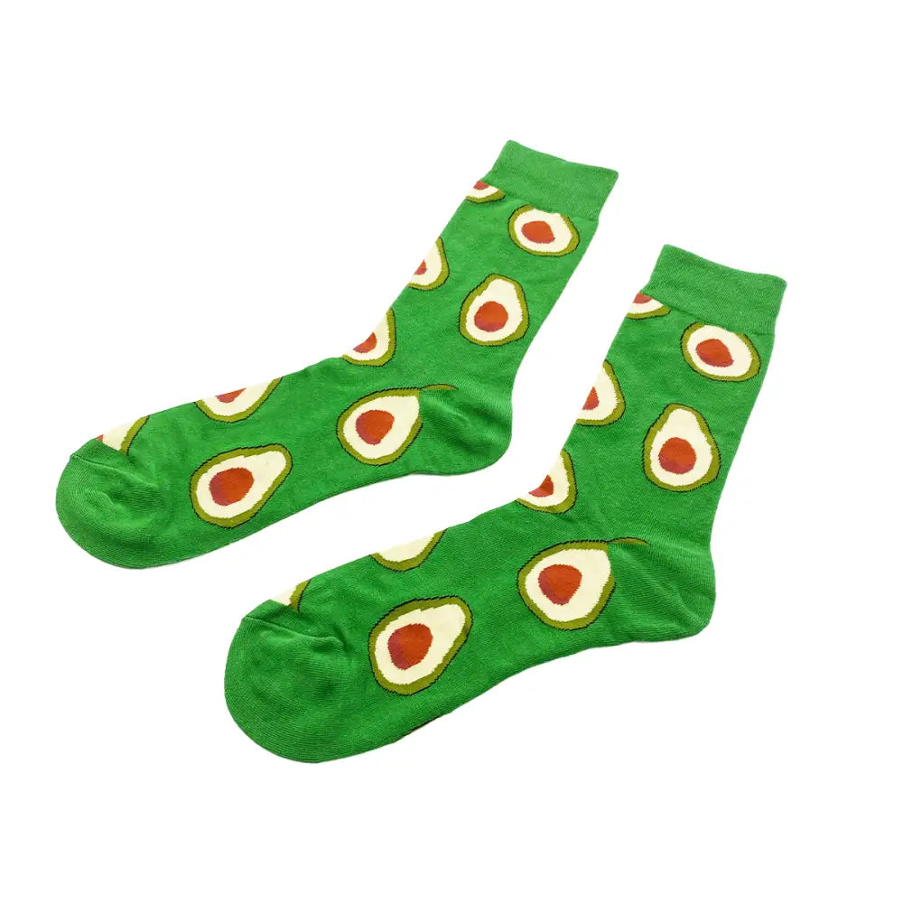 AVOCADO Socks Fits All, 70% Cotton, 25% Spandex, 5% Elastic