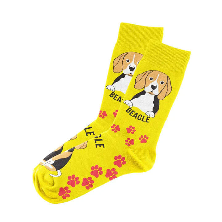 Beagle Socks Unisex Unique Fun Design Fits All, 70% Cotton, 25% Spandex, 5% Elastic