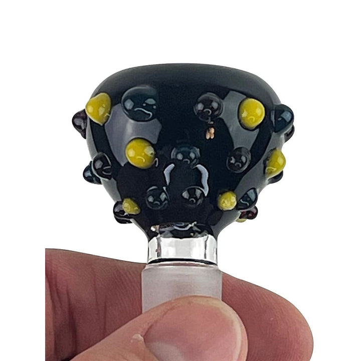 Handmade Black Balls Glass Bowl For Water Pipes