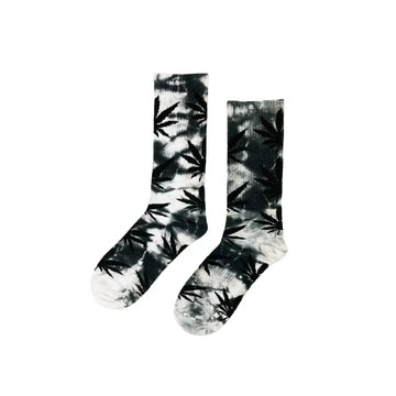 Black and White Tie Dye Socks Comfortable Fit