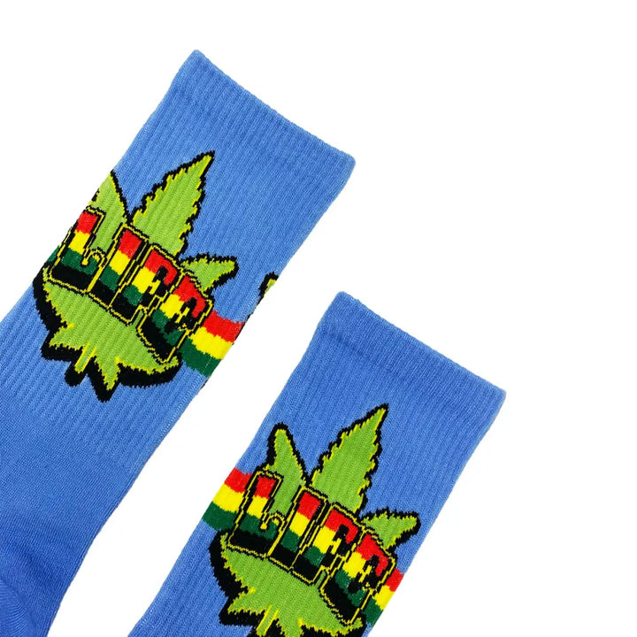 Cannabis Life Tie Dye Socks Fits All, 70% Cotton, 25% Spandex, 5% Elastic