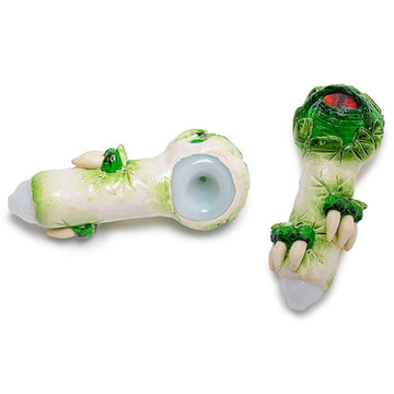 Glass Monster Teeth Handpipe for Spooky Smoke Sessions