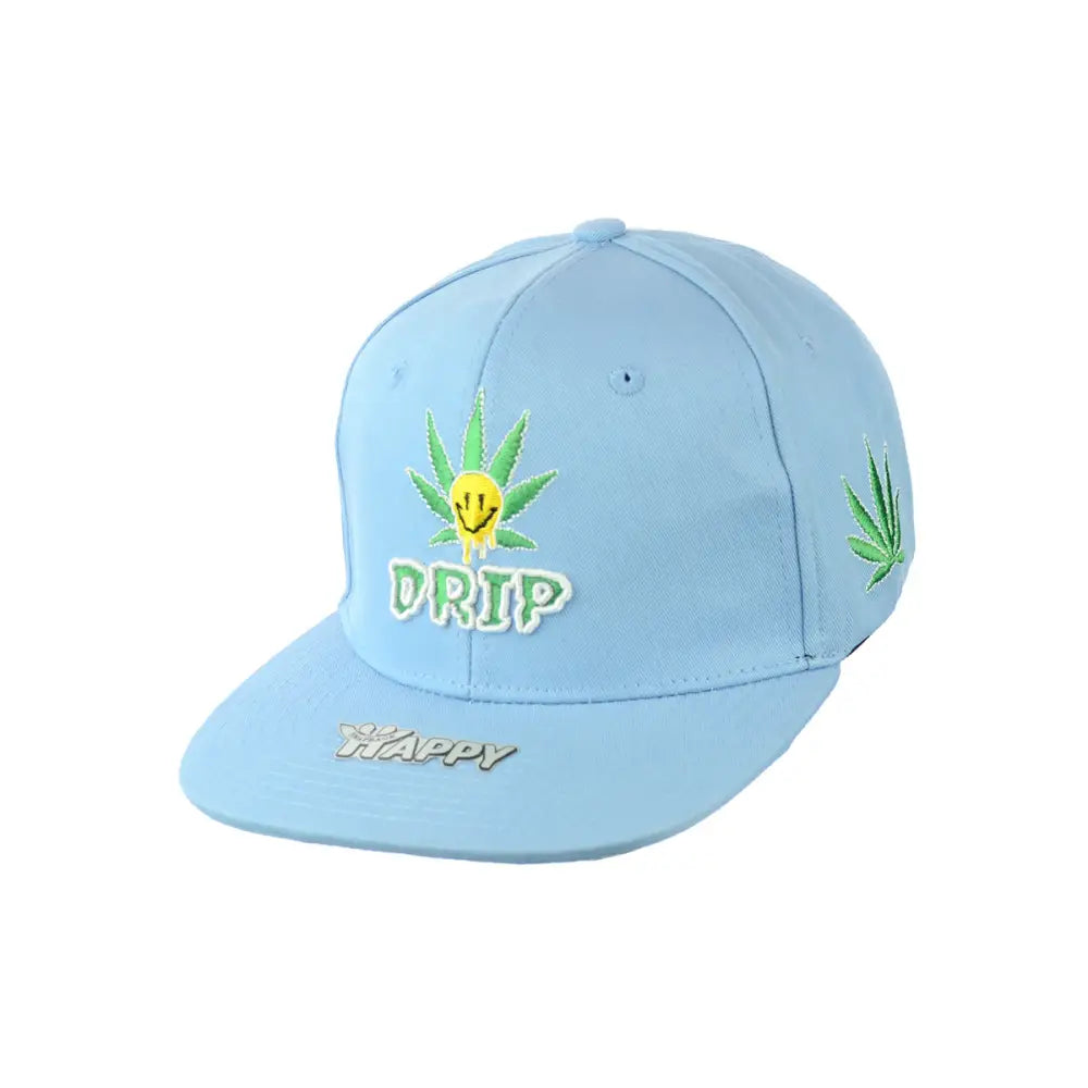 Drip Leaf Embroidered Snapback Hat 100% Cotton