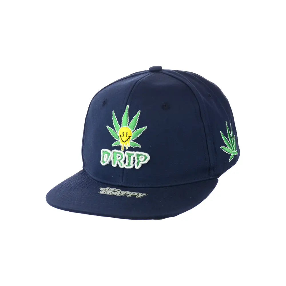 Drip Leaf Embroidered Snapback Hat 100% Cotton