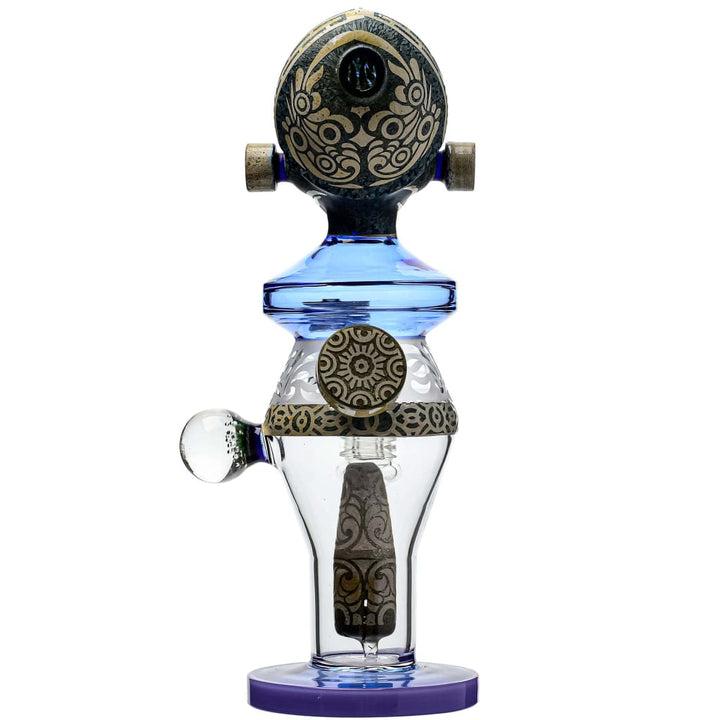 Etch Dab Rig with Slitted Cut Perc and Thick Glass