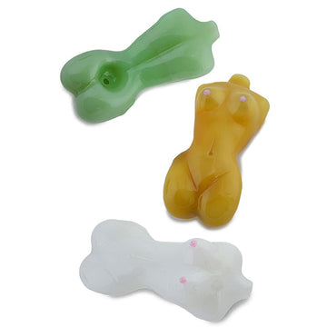Milky Hues Female Body Glass Pipe