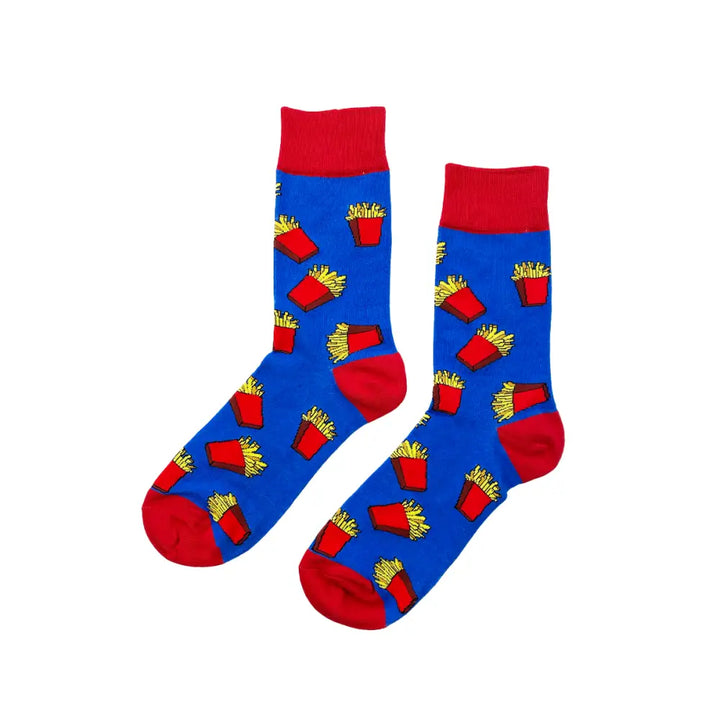 FRENCH FRIES Socks Fits All, 70% Cotton, 25% Spandex, 5% Elastic