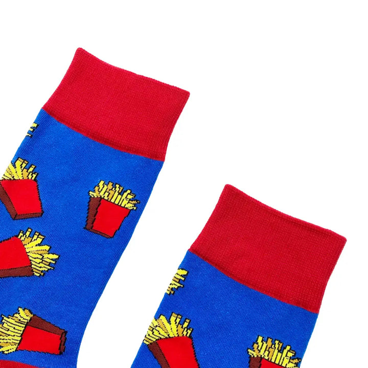 FRENCH FRIES Socks Fits All, 70% Cotton, 25% Spandex, 5% Elastic