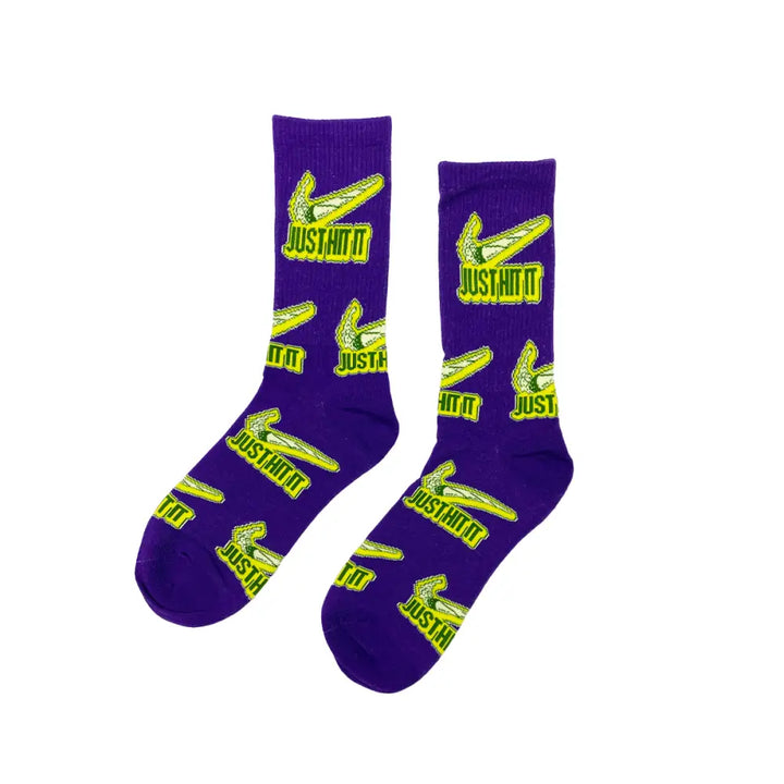 Just Hit It Socks Fits All, 70% Cotton, 25% Spandex, 5% Elastic