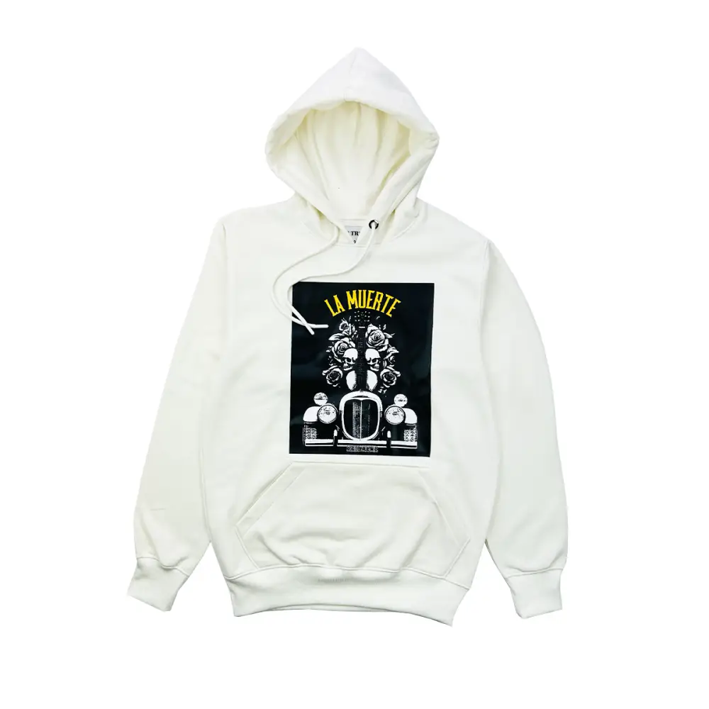 La Muerte Hoodie Luxury Polyester with Intricate Silk Screen Design