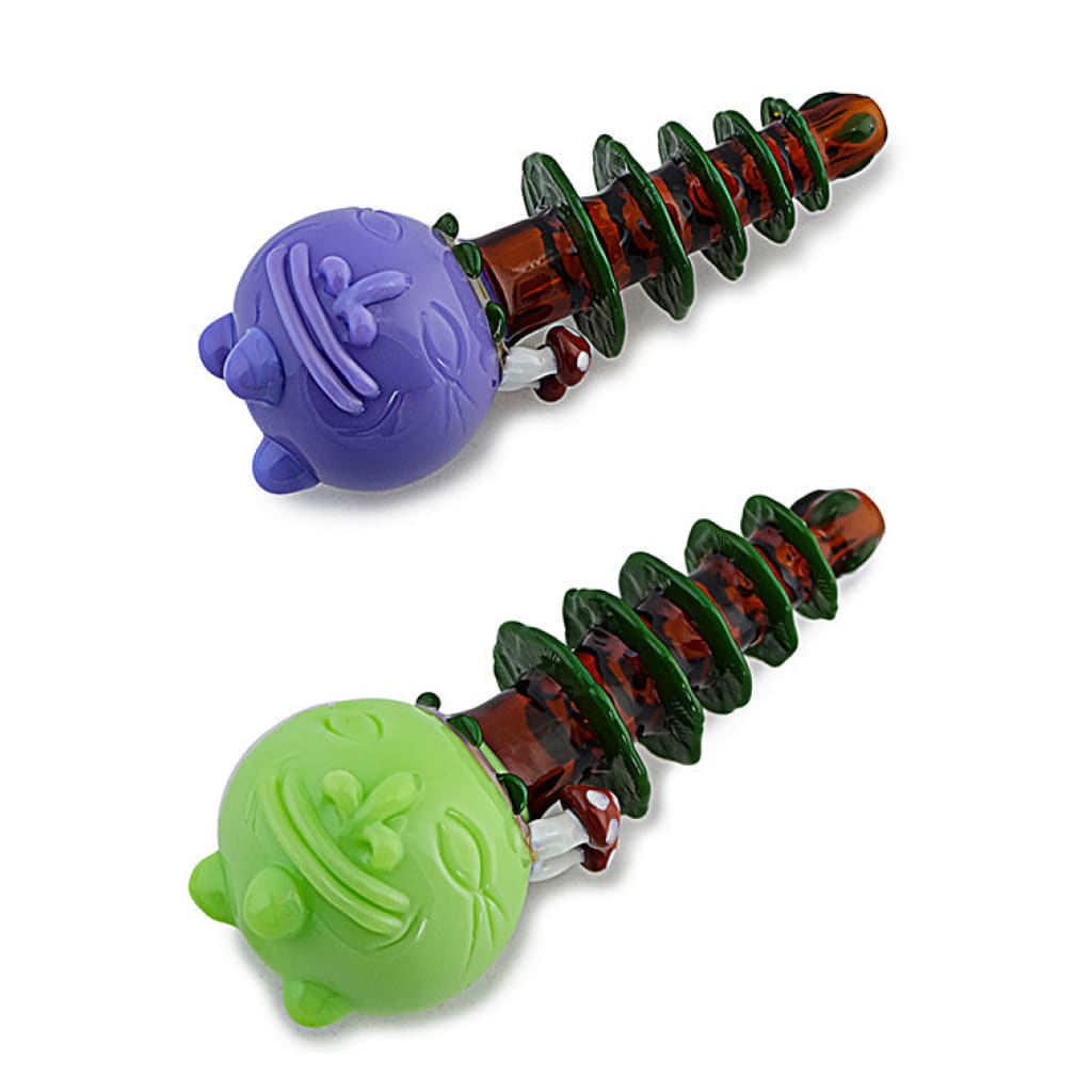 Mushroom Pine Tree Glass Pipe - Make Your Sesh Stand Out!