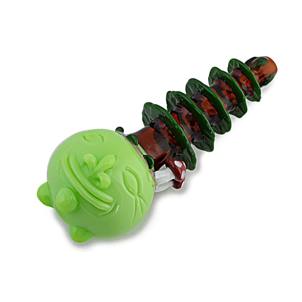 Mushroom Pine Tree Glass Pipe - Make Your Sesh Stand Out!