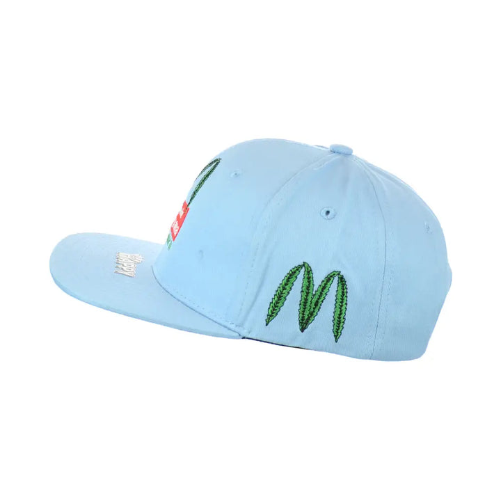 ORGANIC LEAF Embroidered Snapback Hat 100% Cotton