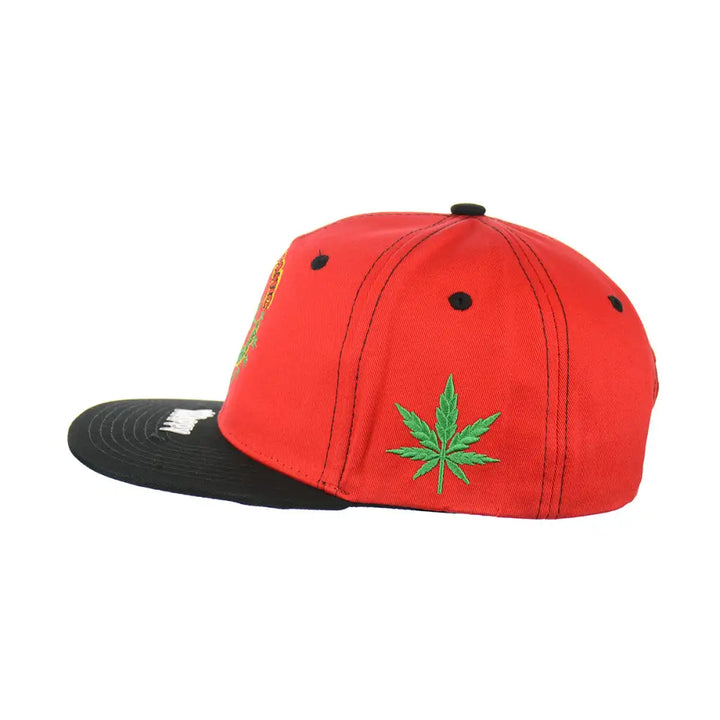 DO NOT PANIC Leaf Embroidered Snapback Hat 100% Cotton