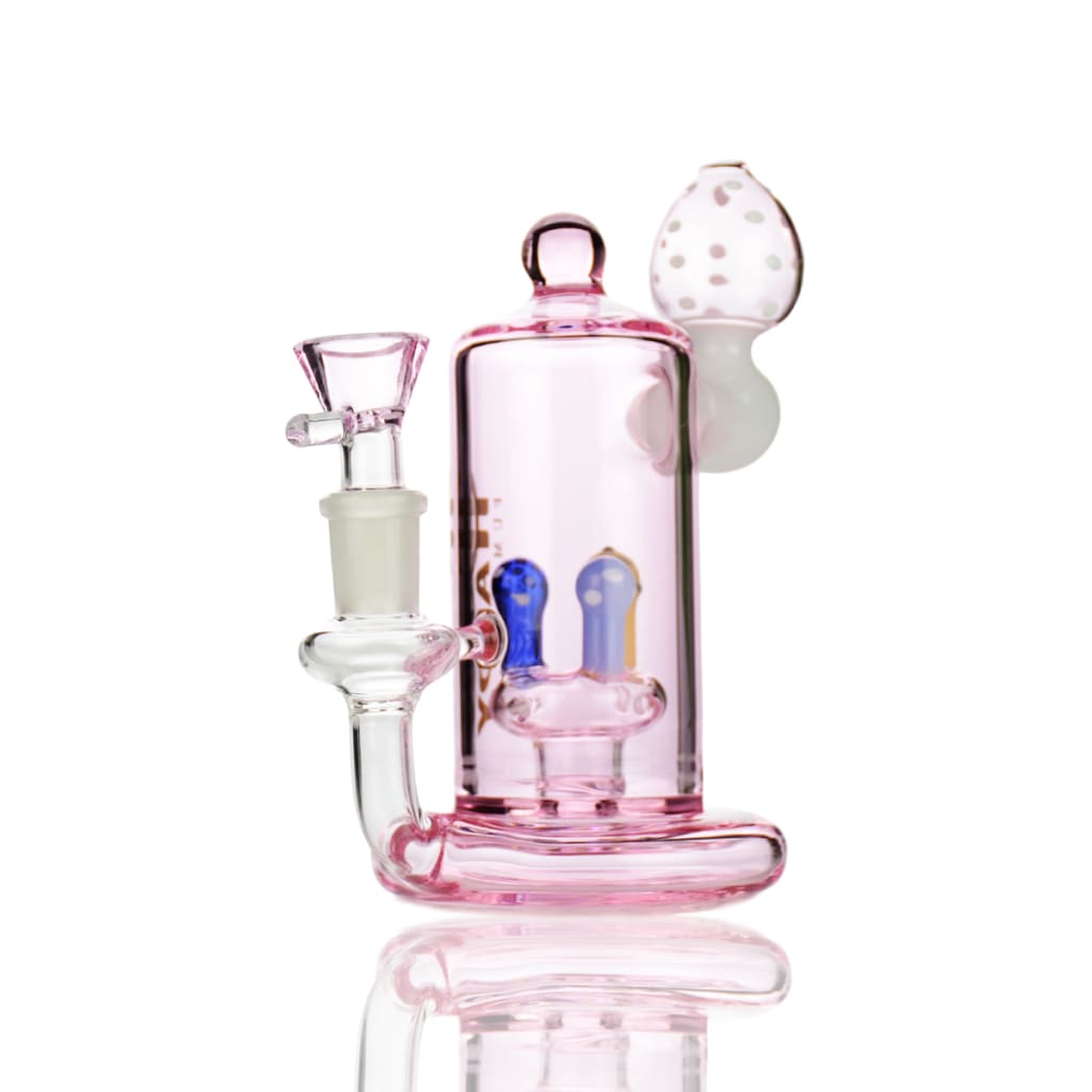 Pink Glass Mushroom Shower With 14mm Male Bowl