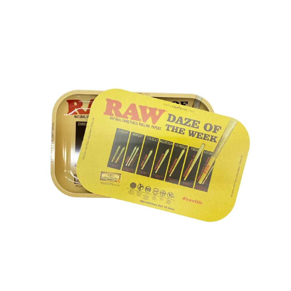 Raw Magnetic Lid Medium Metal Rolling Tray 7.5 x 11.5