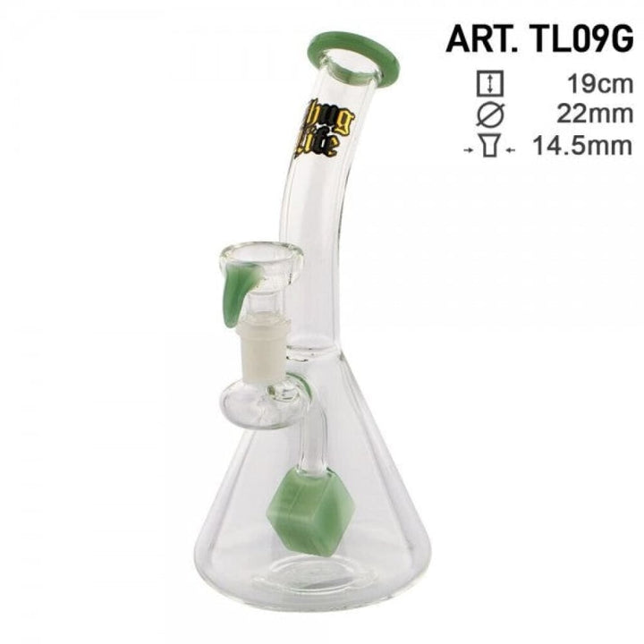 Beaker Base Glass Bong With Cube Percolator