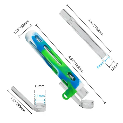 Waxmaid 4.84″ Tick Silicone&Glass One Hitter Pipe