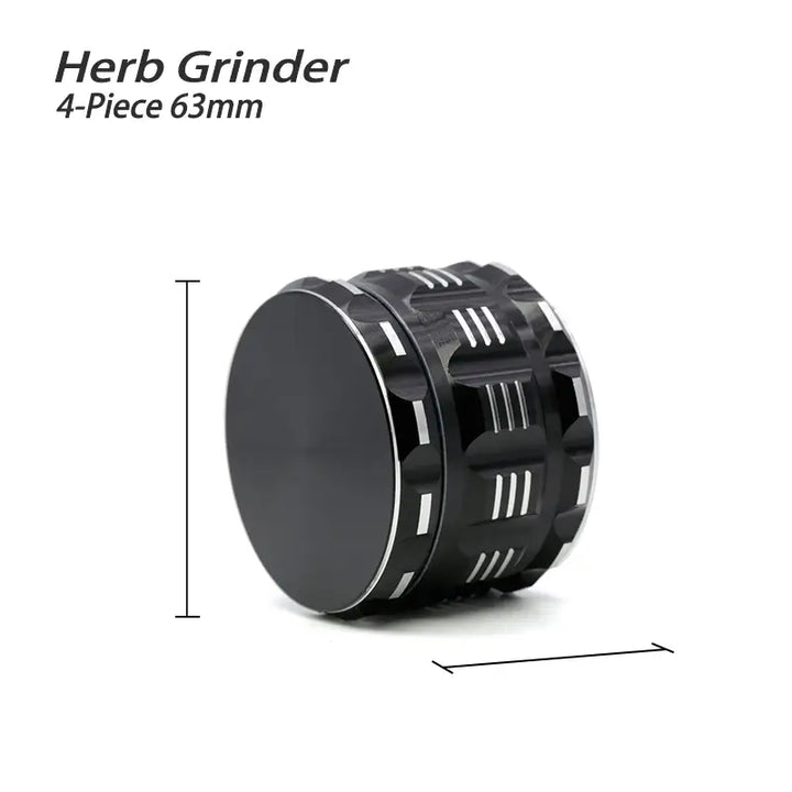 Waxmaid 4-piece Polygon Herb Grinder Aluminum Alloy Durable 63mm