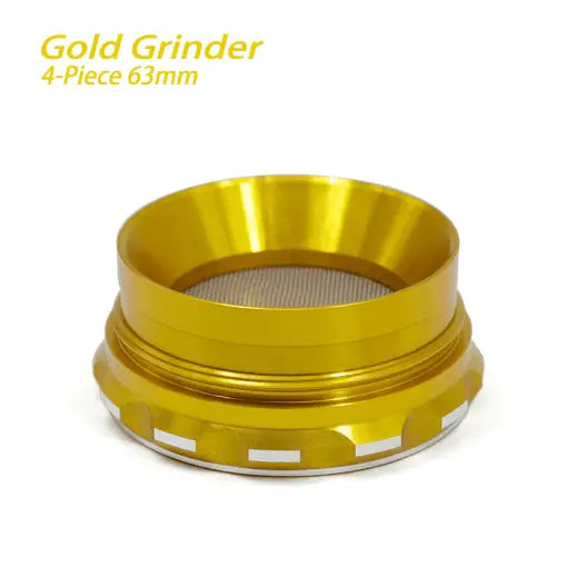 Waxmaid 4-Piece Polygon Herb Grinder Gold 63mm