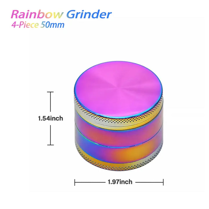 Waxmaid 4-piece Rainbow Dry Herb Grinder Aluminum Alloy Design