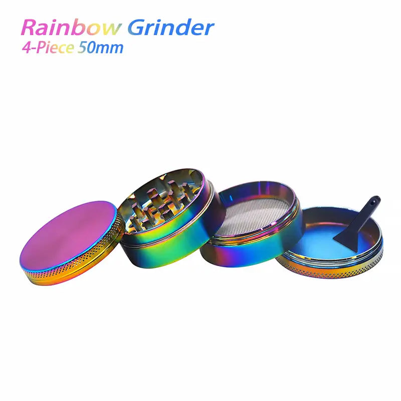 Waxmaid 4-piece Rainbow Dry Herb Grinder Aluminum Alloy Design