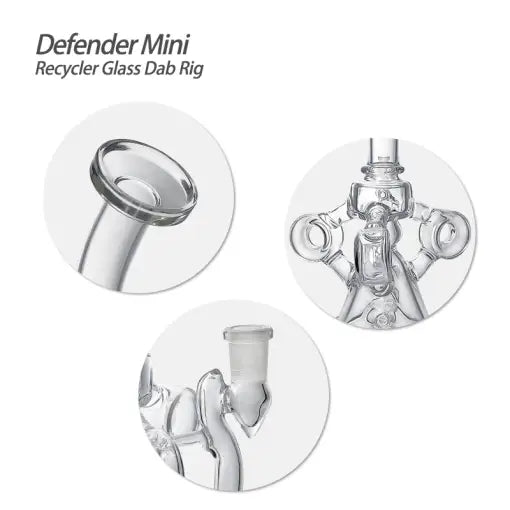 Defender Mini Glass Dab Rig for Smooth Hits and Durability