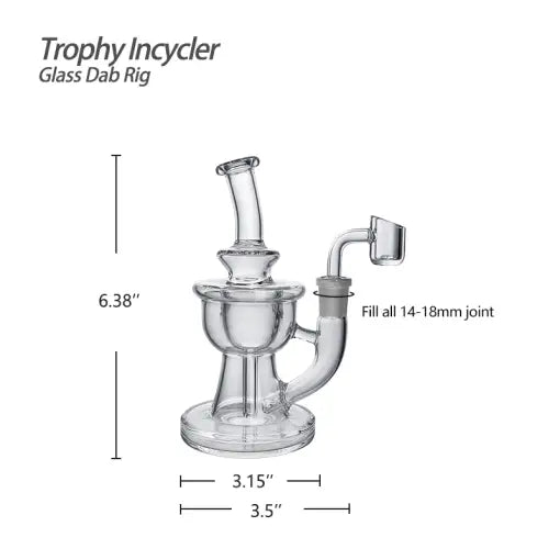 Waxmaid 6.38″ Trophy Incycler Glass Dab Rig