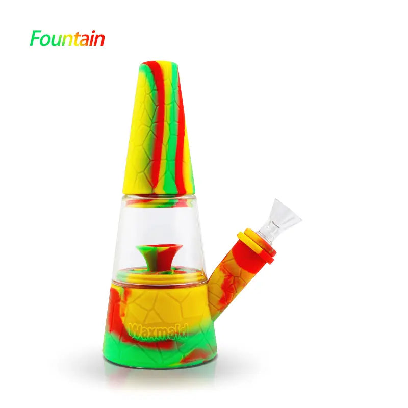 Waxmaid Fountain Silicone Glass Water Pipe for Smooth Hits