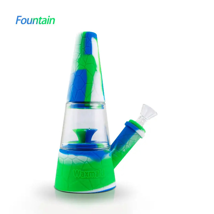 Waxmaid Fountain Silicone Glass Water Pipe for Smooth Hits