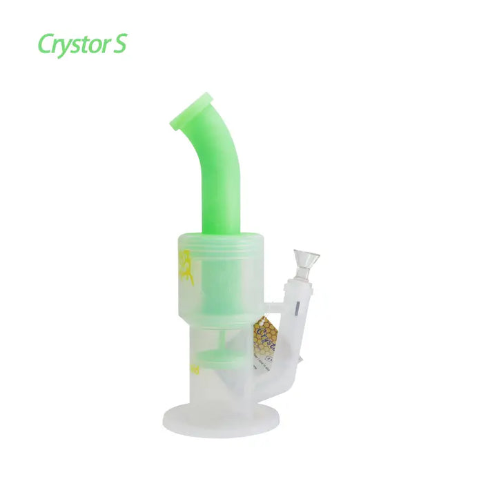 Waxmaid Crystor S Transparent Silicone Glass Water Pipe With Ice Catcher