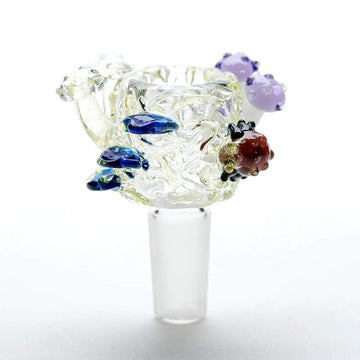 Empire Glassworks Cosmic Forest 14mm Bong Bowl Uv Reactive Glass