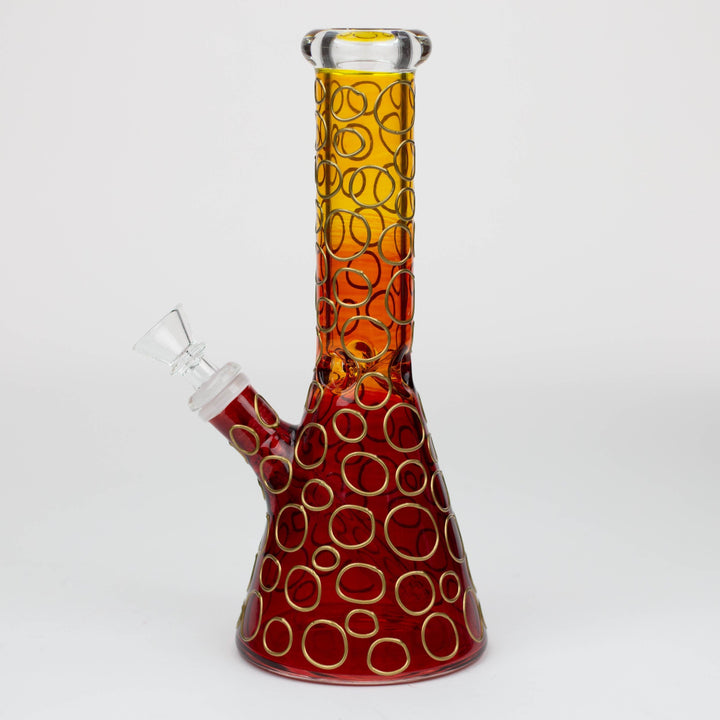 3D Texture color dots beaker glass pipes 10"_6