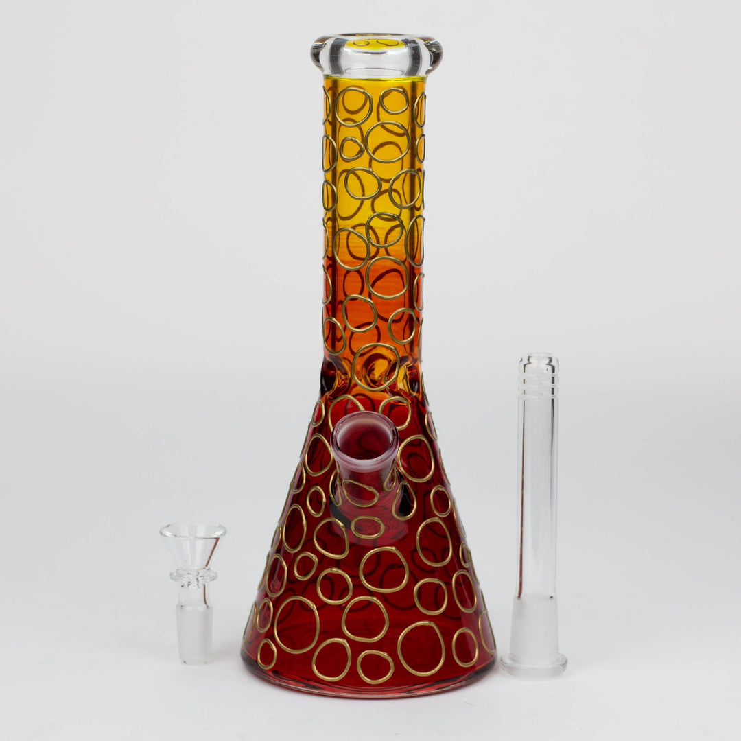 3D Texture color dots beaker glass pipes 10"_2