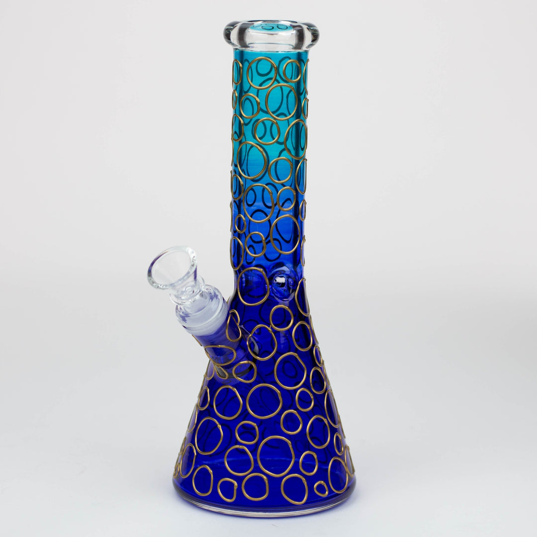 3D Texture color dots beaker glass pipes 10"_3