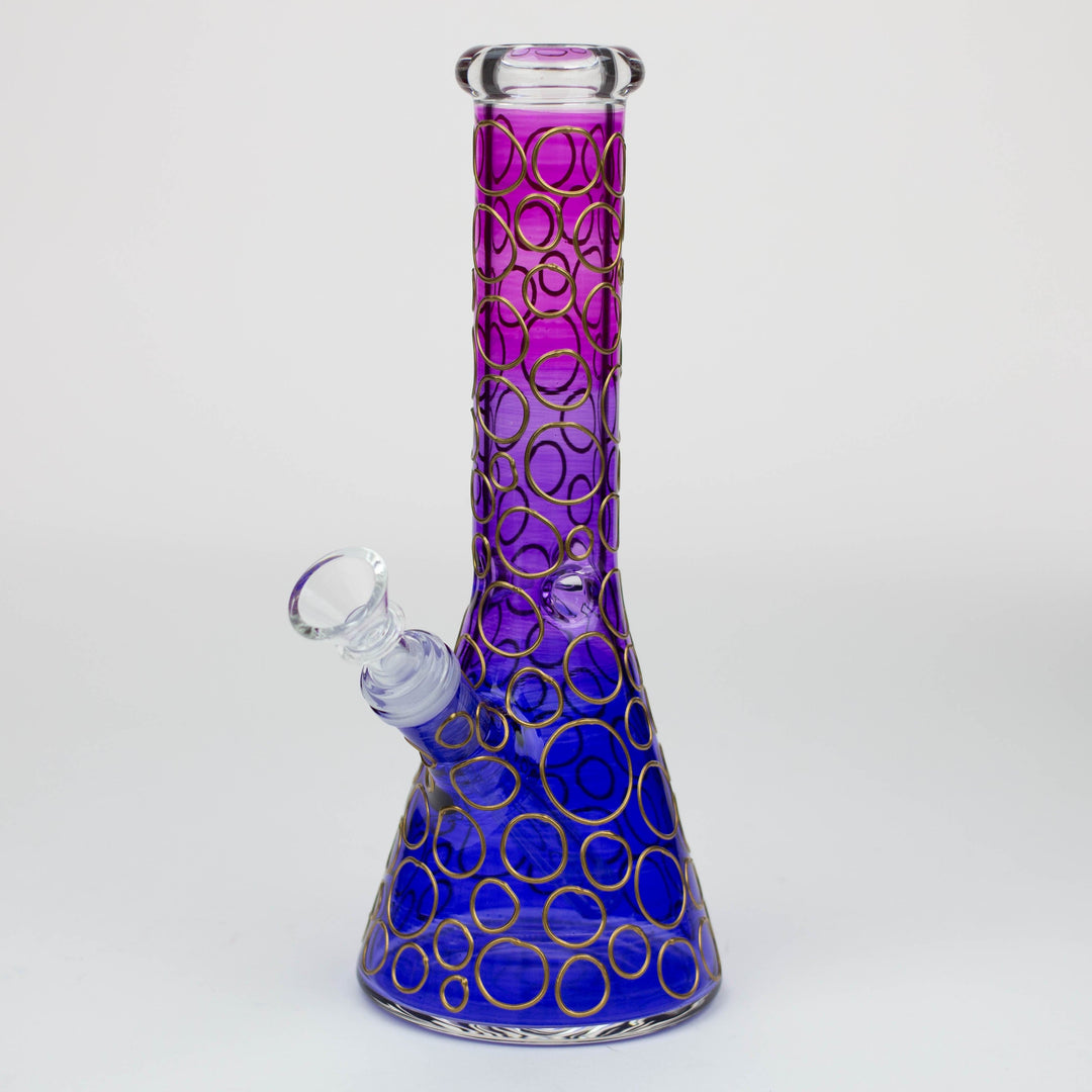 3D Texture color dots beaker glass pipes 10"_4