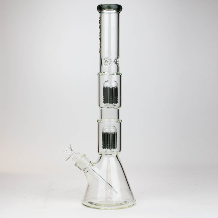 Spark 7 mm double percolator glass water pipes 19"_8