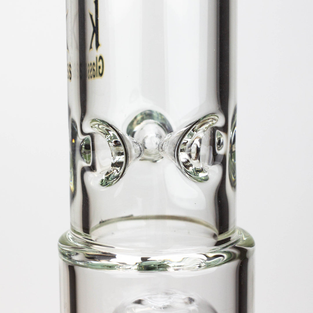 Spark 7 mm double percolator glass water pipes 19"_11