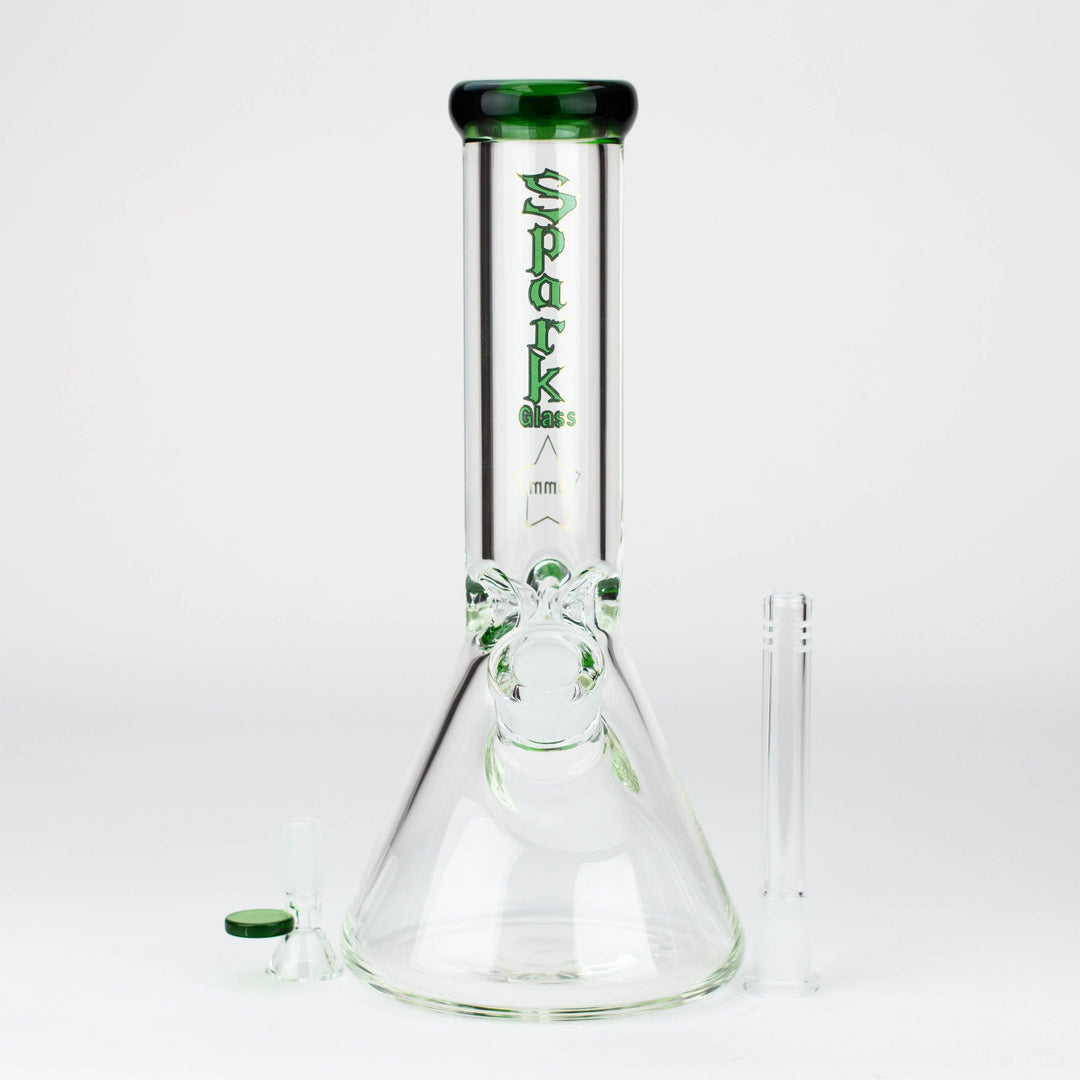 SPARK 9 mm glass beaker water pipes 12"_2