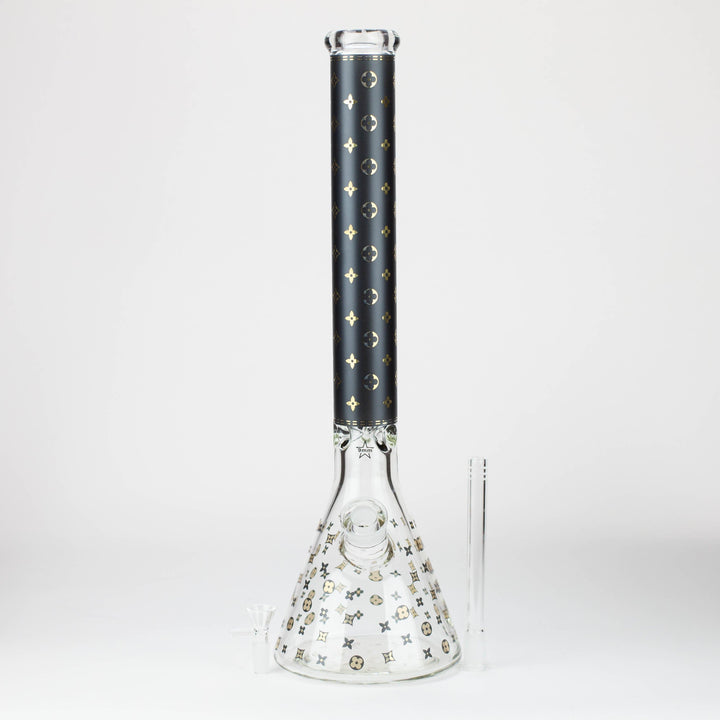 Luxury Patterned 9 mm glass water pipes 20"_5