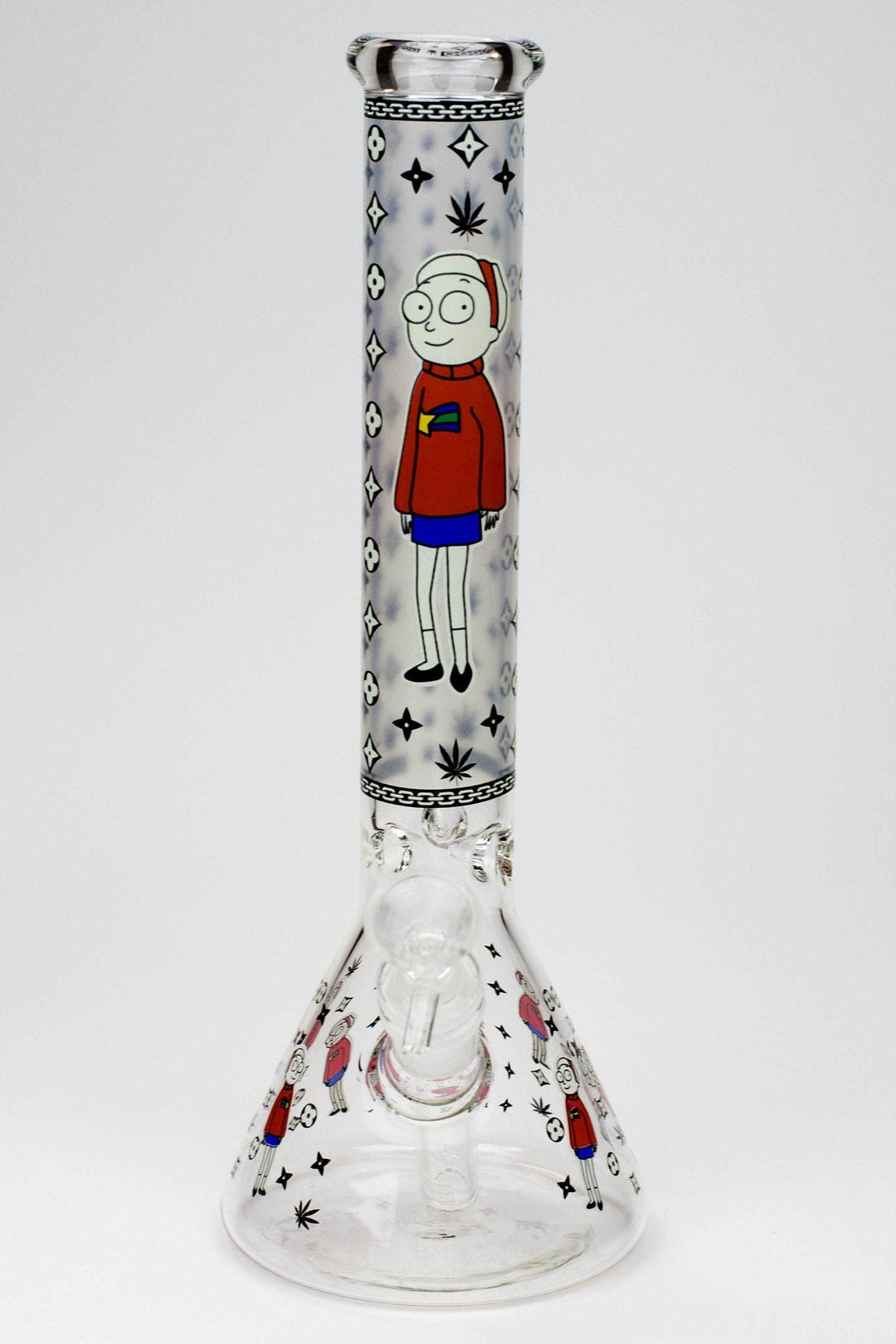 12" Cartoon glass water bong-Glow in the dark