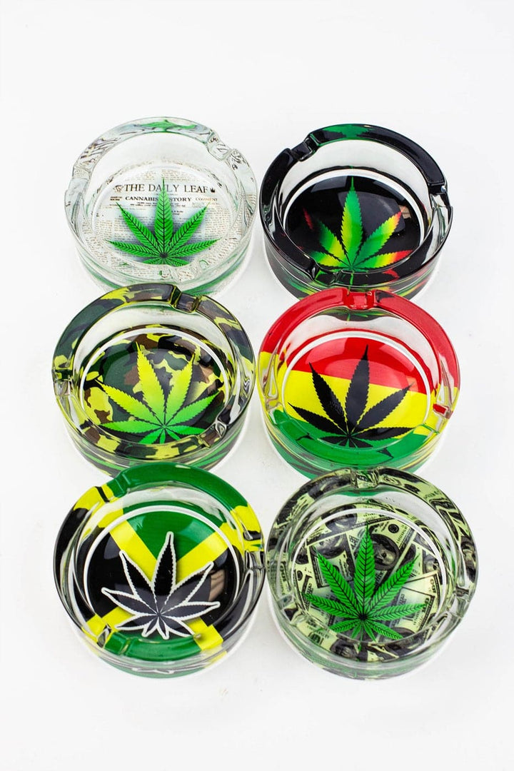 Round glass ashtray Box of 6