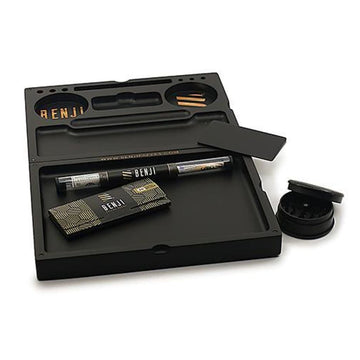 Benji Bankroll Two Piece Bamboo Tray in Black