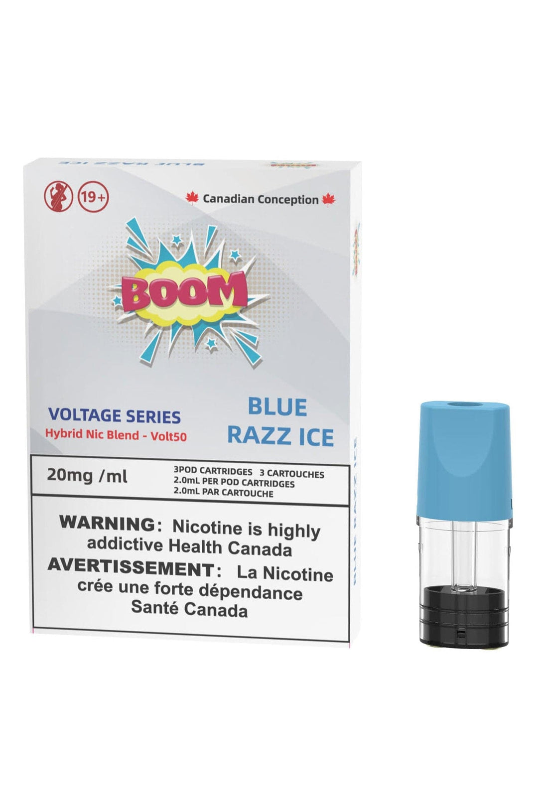 Boom Hybrid Nic Blend Pods 20mg (S Compatible) Box of 5 - Voltage Series