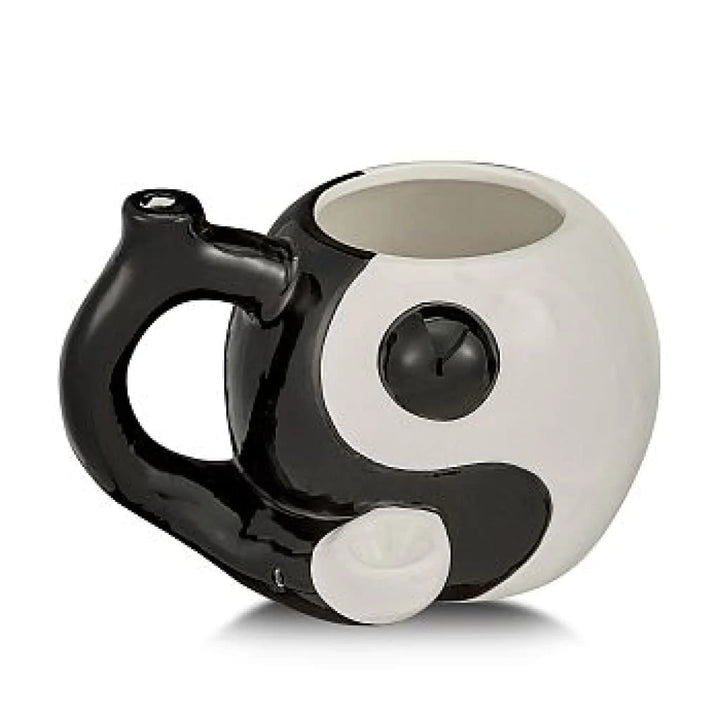 Ceramic Yin Ya Mug with Yin and Yang Design 17 Oz Capacity