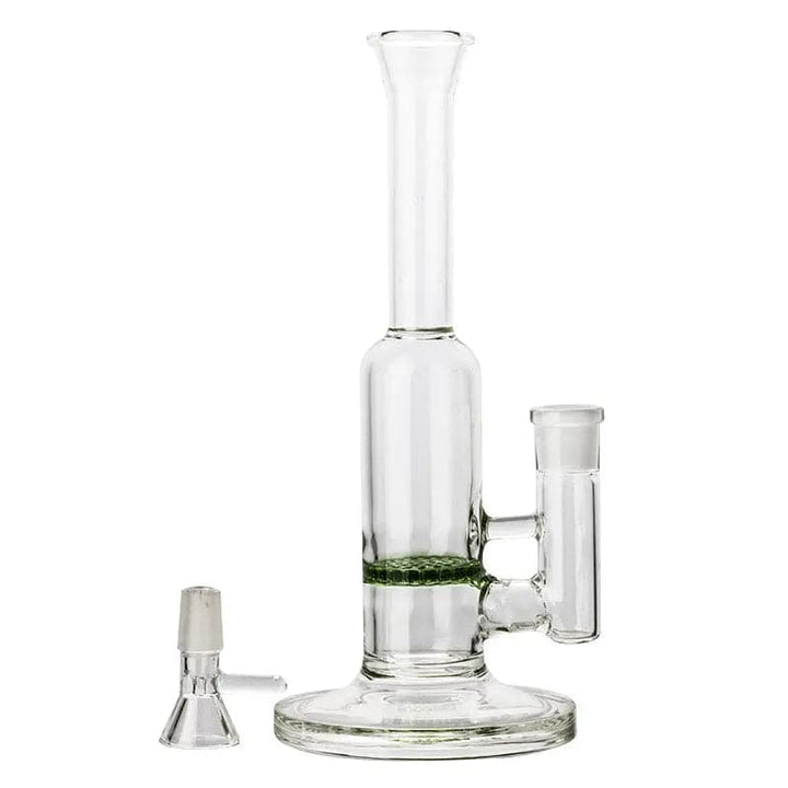 9" Clear Glass Honeycomb Bong