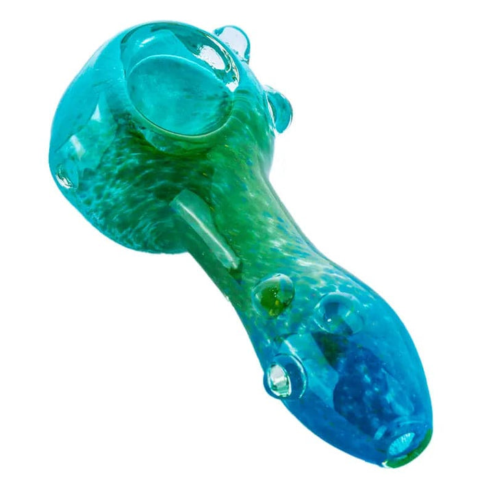 4.5" Three-Toned Dichroic Glass Pipe with Marble Grip